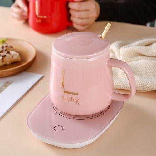 Chauffe-tasse électrique USB, pour café, thé, boisson, plaque chauffante,  pour tasse de bureau, dessous de verre, tasse à lait, Thermostat