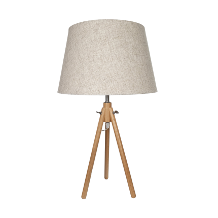 Lampe de table tripier - bois & Tissu - 65 X 40 Cm