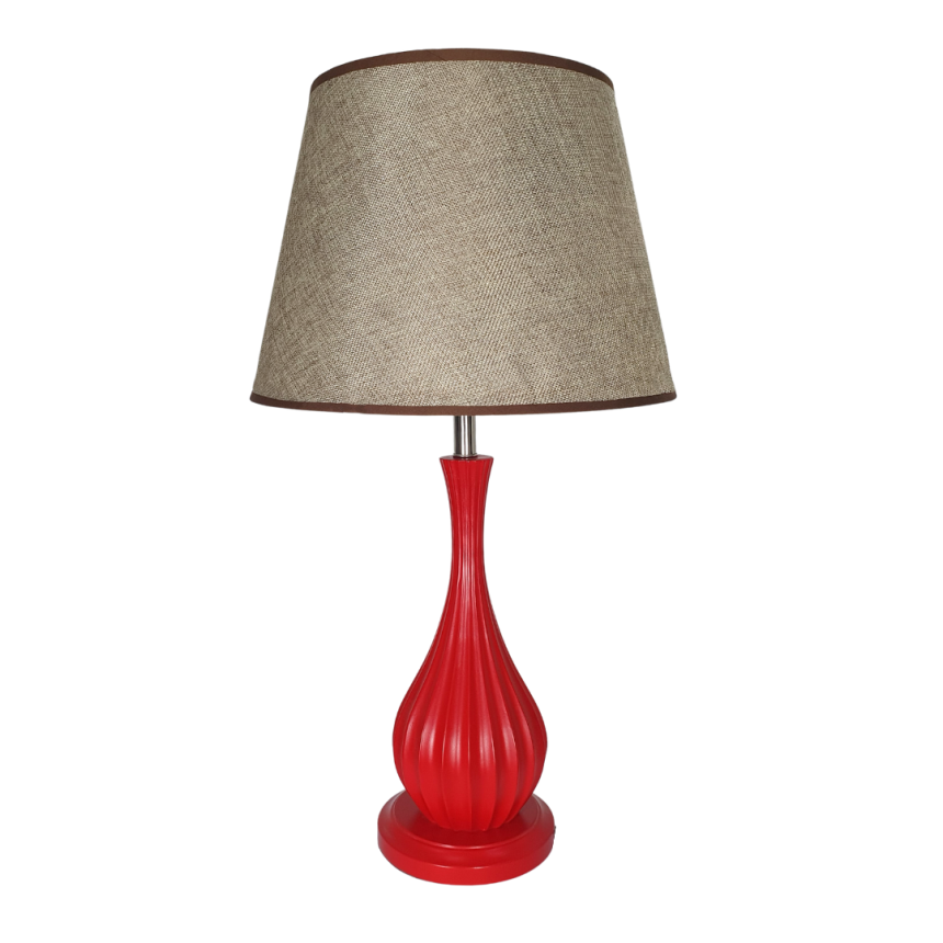 Lampe de chevet TOSEL VIRA métal rouge D 18 x H 22 cm | Leroy Merlin